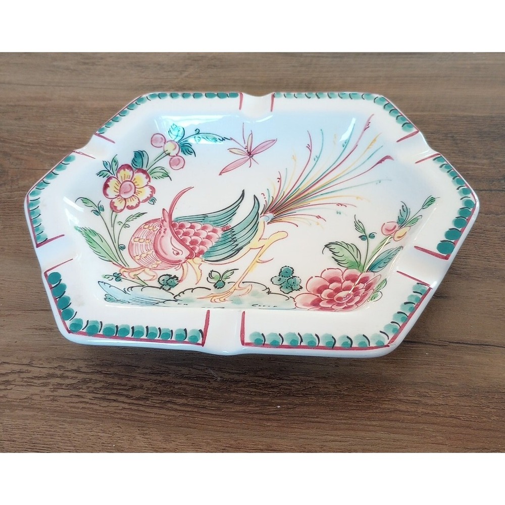 VTG Anfora Agueda Hand Painted Ashtray Made In Portugal (Numbered Piece)